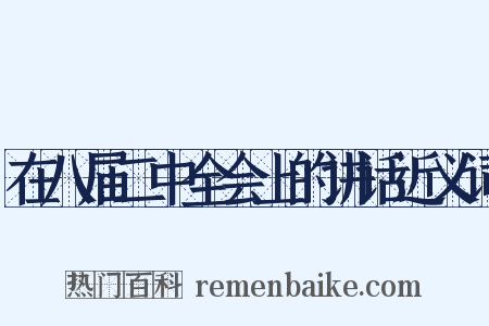 在八届二中全会上的讲话近义词是什么意思的图片